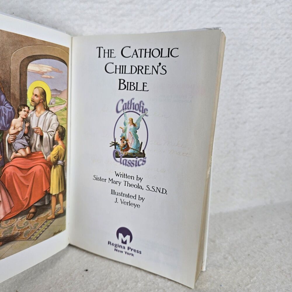 Vintage Catholic Children’s Bible 1983 White Hardback Imitation Leather - Picture 8 of 8